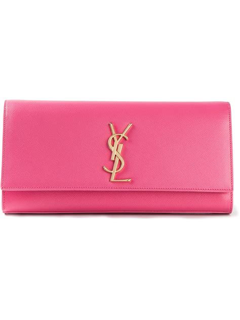 pink ysl clutch|saint laurent evening clutch.